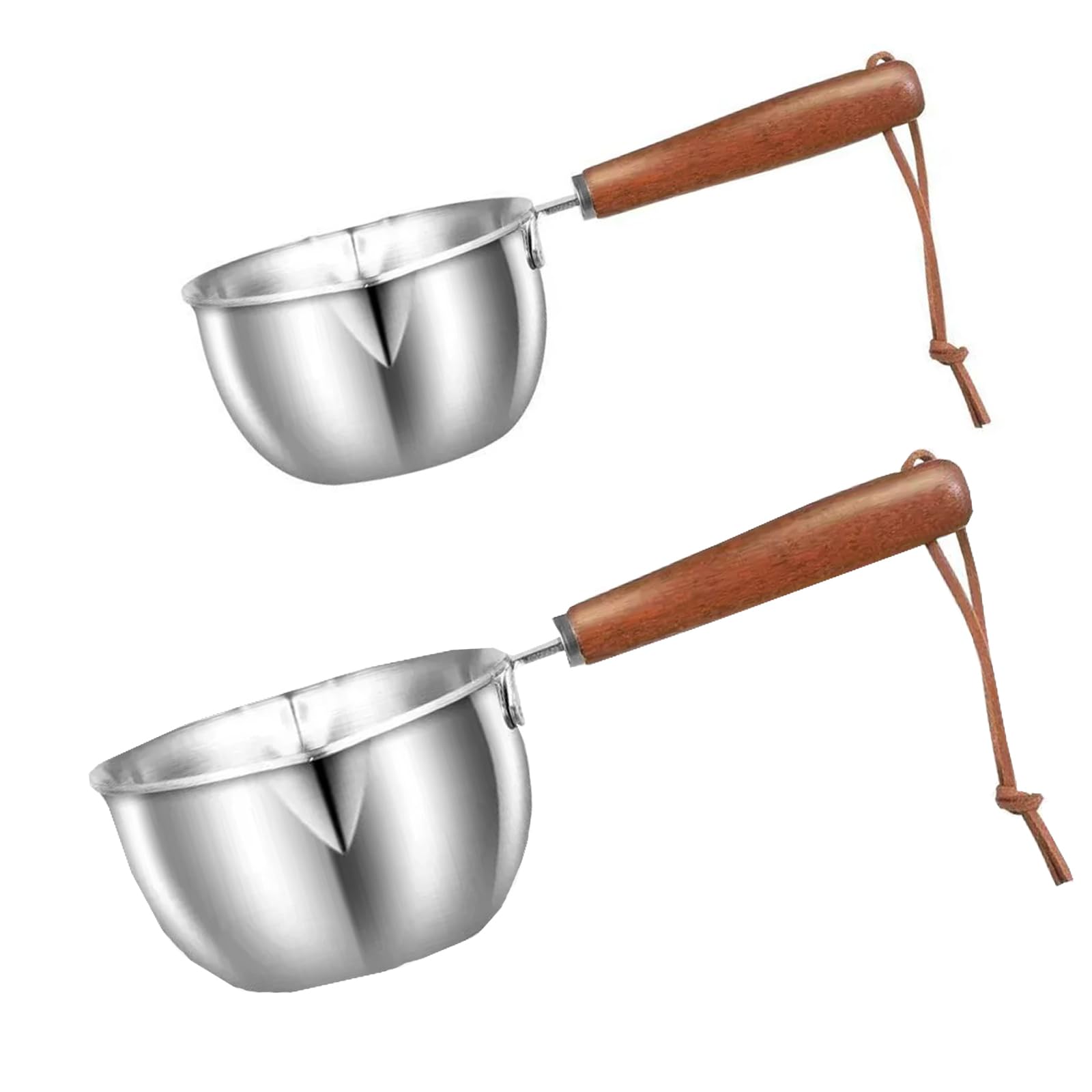 ヴィンテージ　真鍮ハンドル『ミニソースパン&ミルクパン』蓋付き2個セット Amazon | 2個セットミルクパン ミルクパン ソースパン ミニ 木製